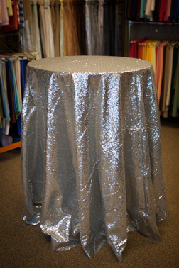 Silver Sequin 120" Round