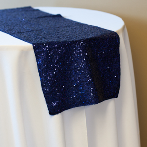 Navy Sequin Runner