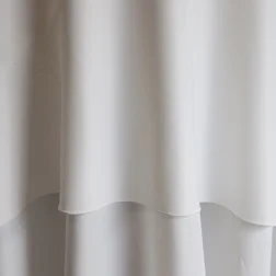 White Poly Available In: Rounds: 90”|108”|120”|132” Squares: 54”|72”|84” Banquets: 60”x120”|90”x132”|90”x156” Napkins: 20”x20”