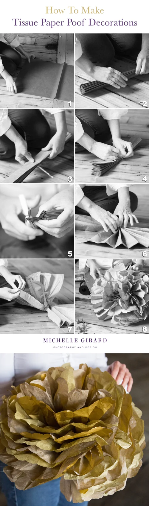 Tissue Paper Poof Decoration Tutorial Bonnie Aunchman Styling