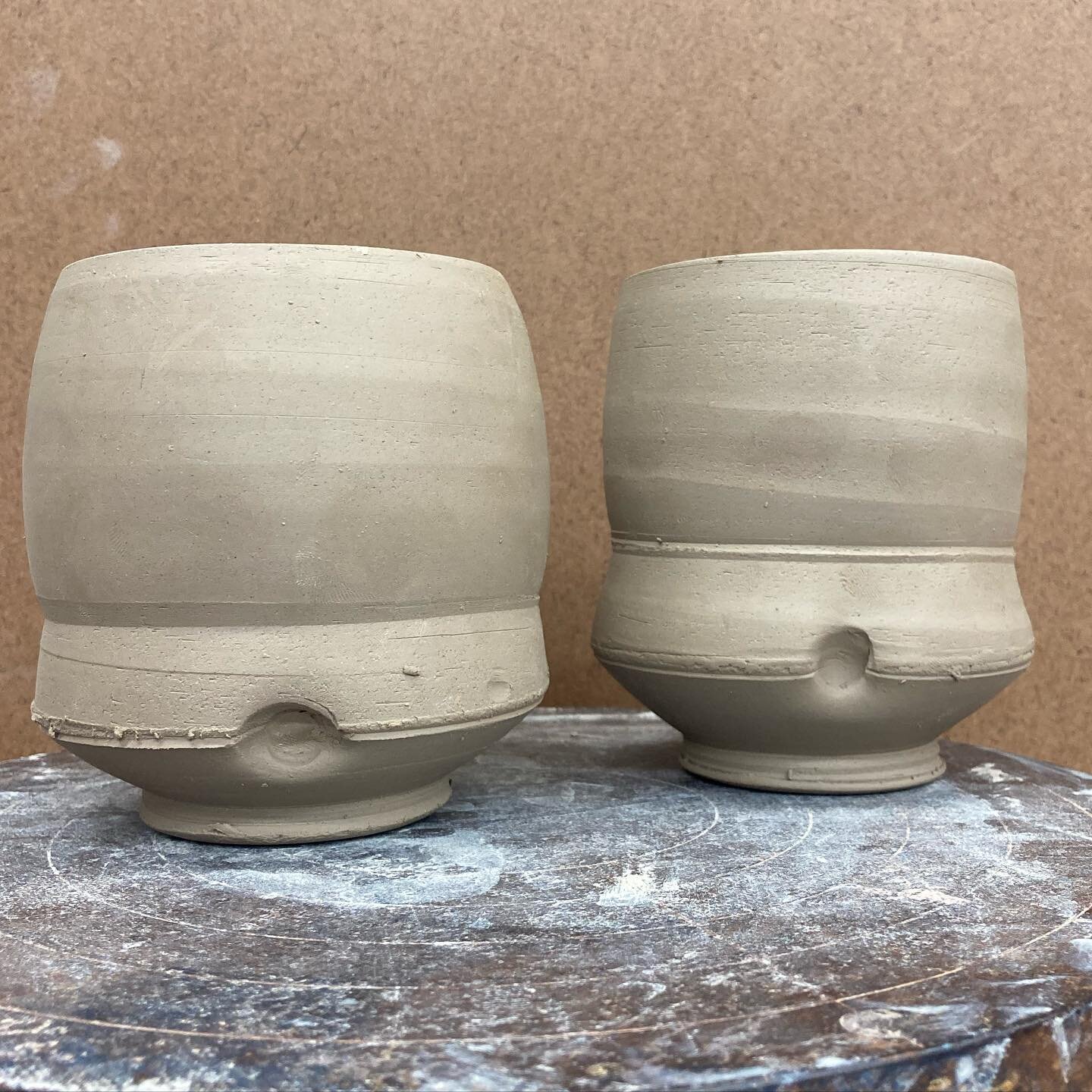 I was without power in my studio since Sunday (now back), so I had a chance to make some cups. It&rsquo;s nice to sit down, clear my head, and just think about form ever once in a while. #pots #utilitarian #clay #ceramics #pottery