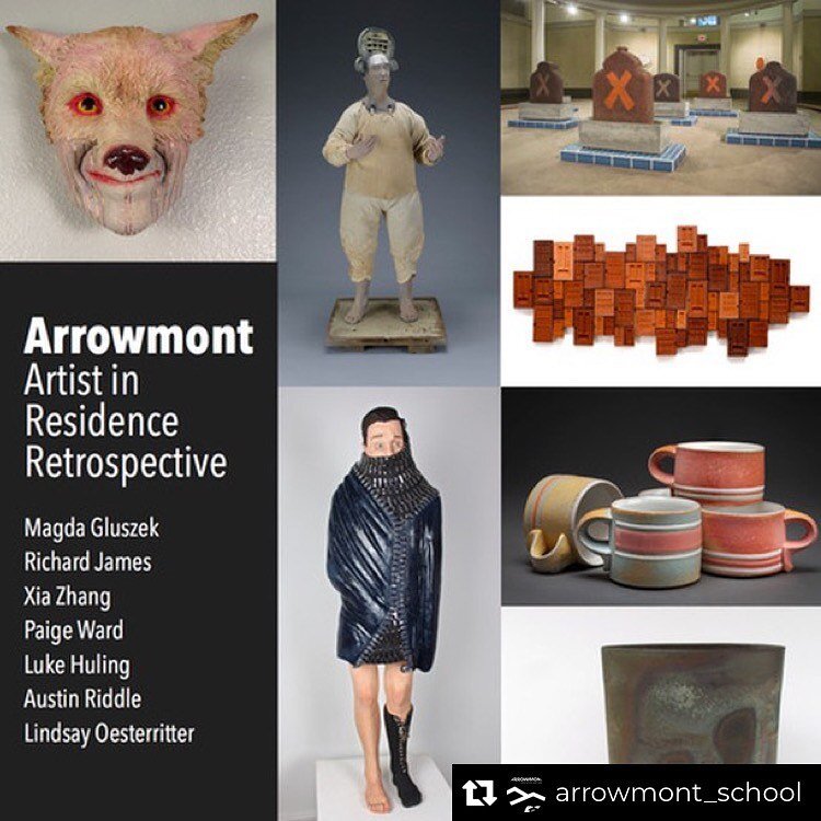 Repost from @arrowmont_school
&bull;
Now open! Queen City Clay presents 'Arrowmont Artists in Residence Retrospective' featuring Arrowmont Artists-in-Residence @missmagdag, @alindsayo, @richard_w_james, @austinriddlepottery, @m.p.ward, @xiayzhang, an