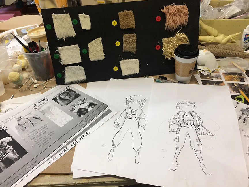 creating concept designs for tiny fairies for Lord & Taylor 2017 Holiday at Spaeth Design in New York. 