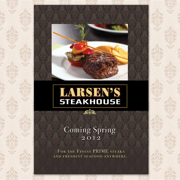 Grand Opening Westfield Mall Graphics for Larsen's Steakhouse