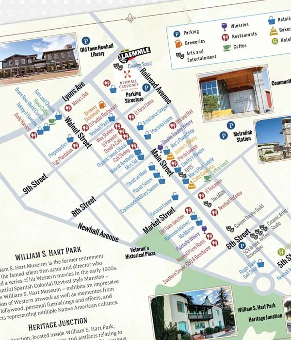 Retail inserts detailing specific shopping centers. 