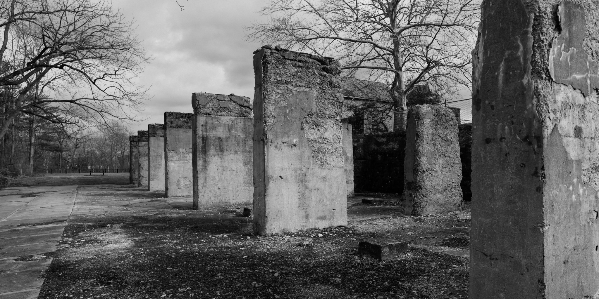  Monoliths at the remains of Lockridge Furnace in Alburtis, Pennsylvania. 