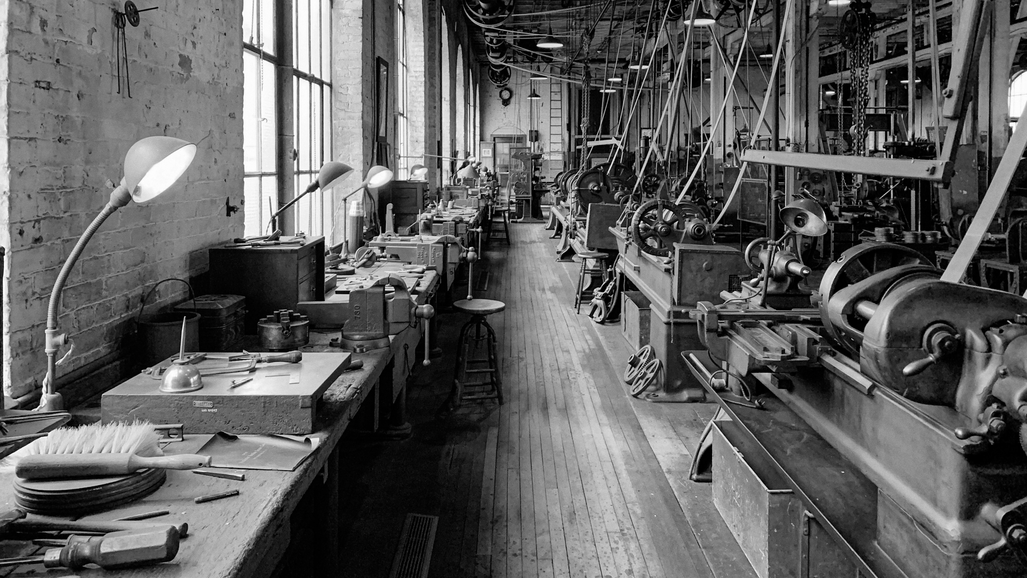  The machine shops at Thomas Edison's laboratories in West Orange, New Jersey. 
