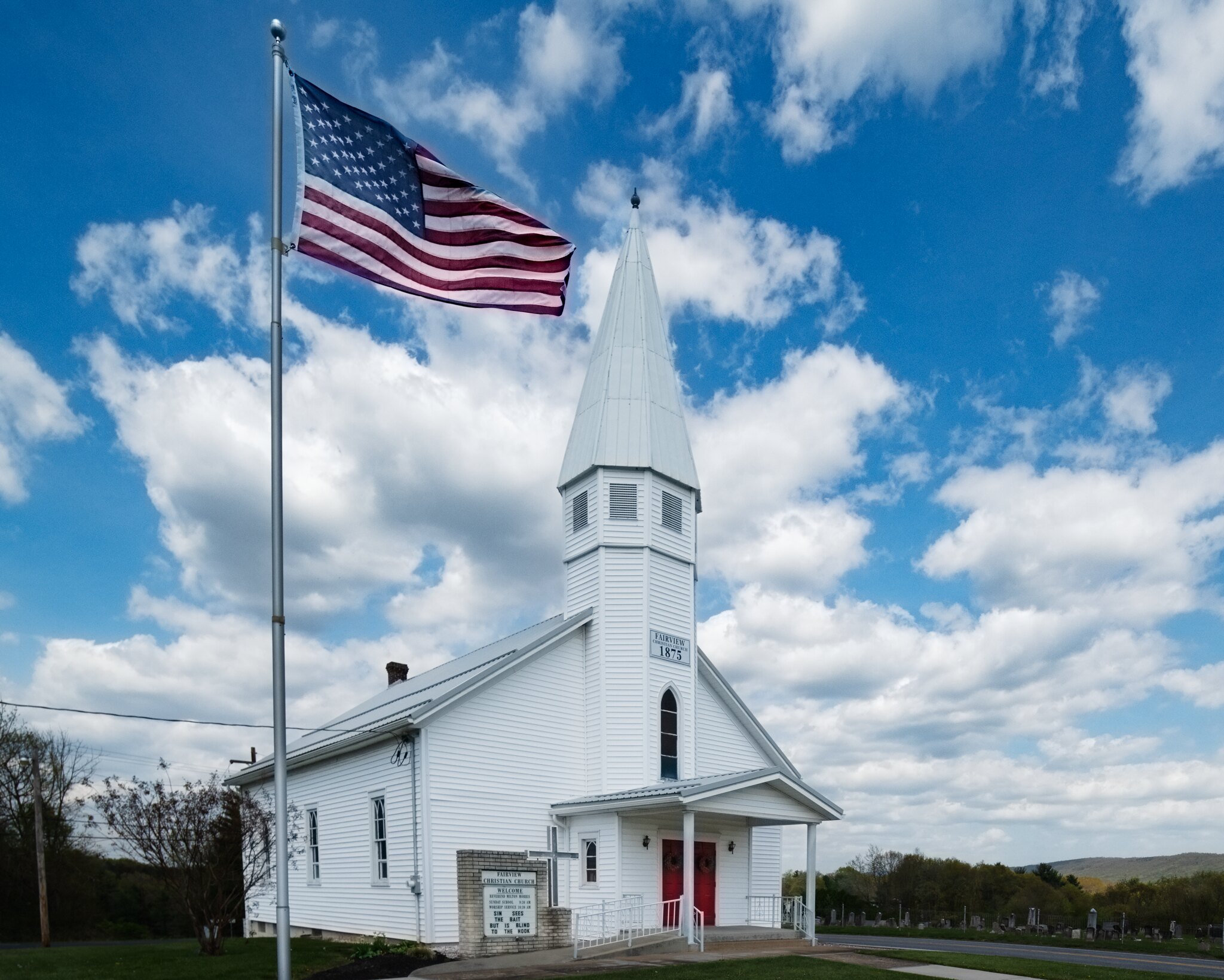  Fairview Christian Church in Artemis, Bedford County, PA. Built in 1875 