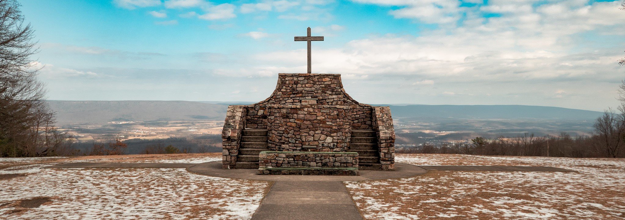  Mt Pigsah Altar. high atop Snyder County, PA.  Built in 1979. 