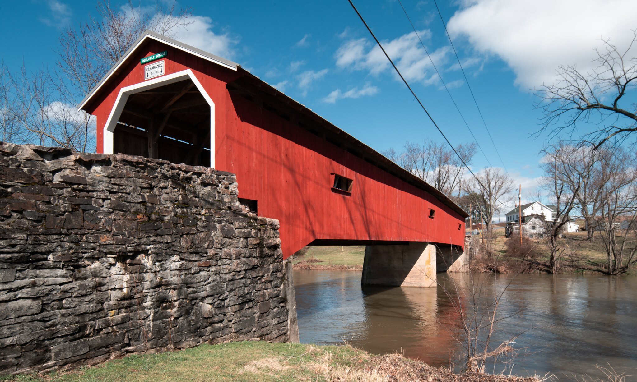  Dellville Covered Bridge in Wheatfield Township, Perry County, PA.  Rebuilt in 2019 after arson destroyed it in 2014. 