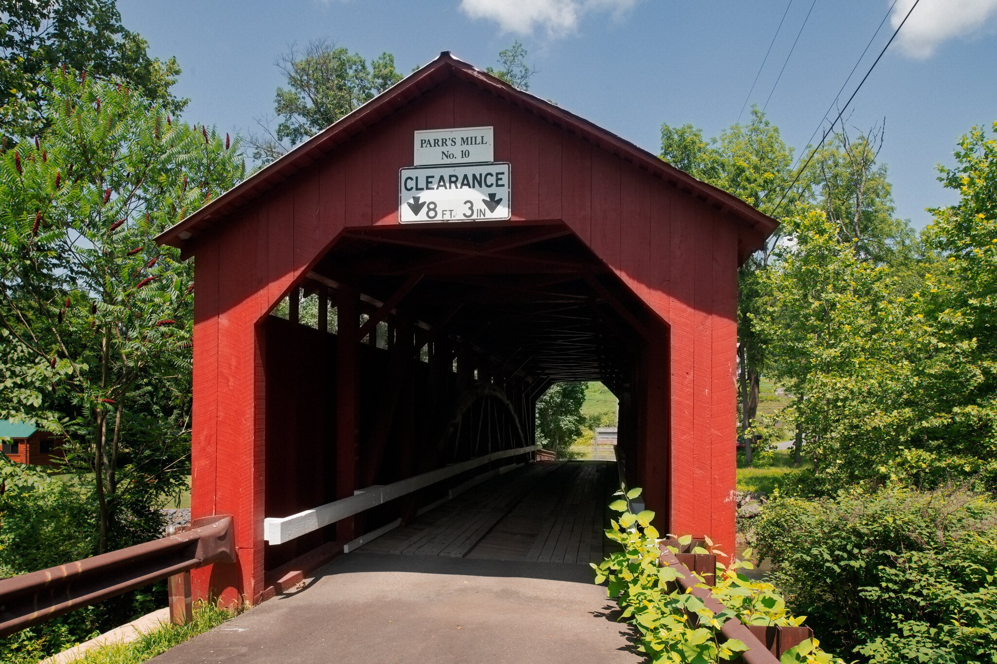  Parr's Mill Covered Bridge in Franklin Township, Columbia County, PA.  Built in 1865. 