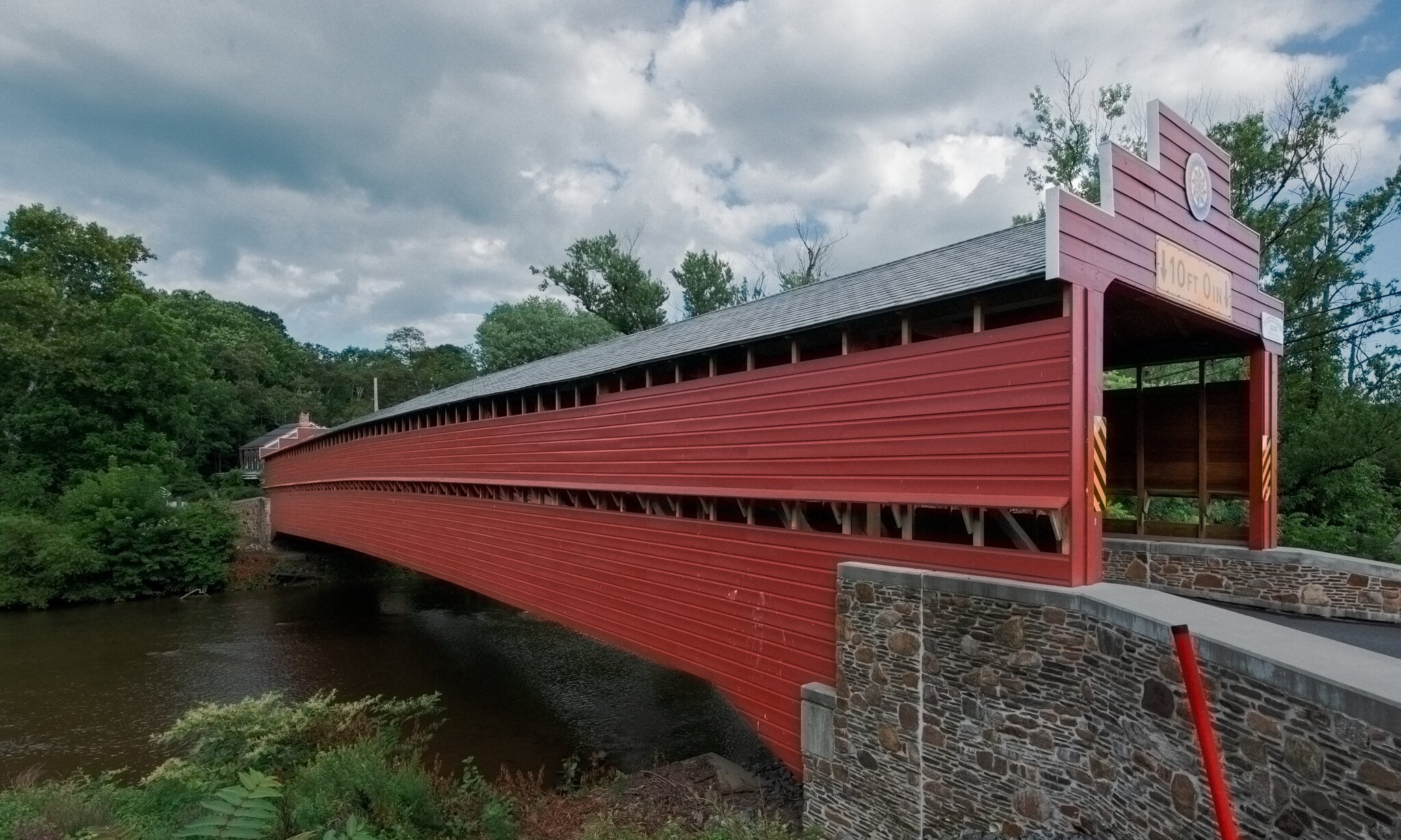  Dreibelbis Station Covered Bridge in Lengartsville, Berks County, PA.  Built in 1869 and rebuilt in 2020.  