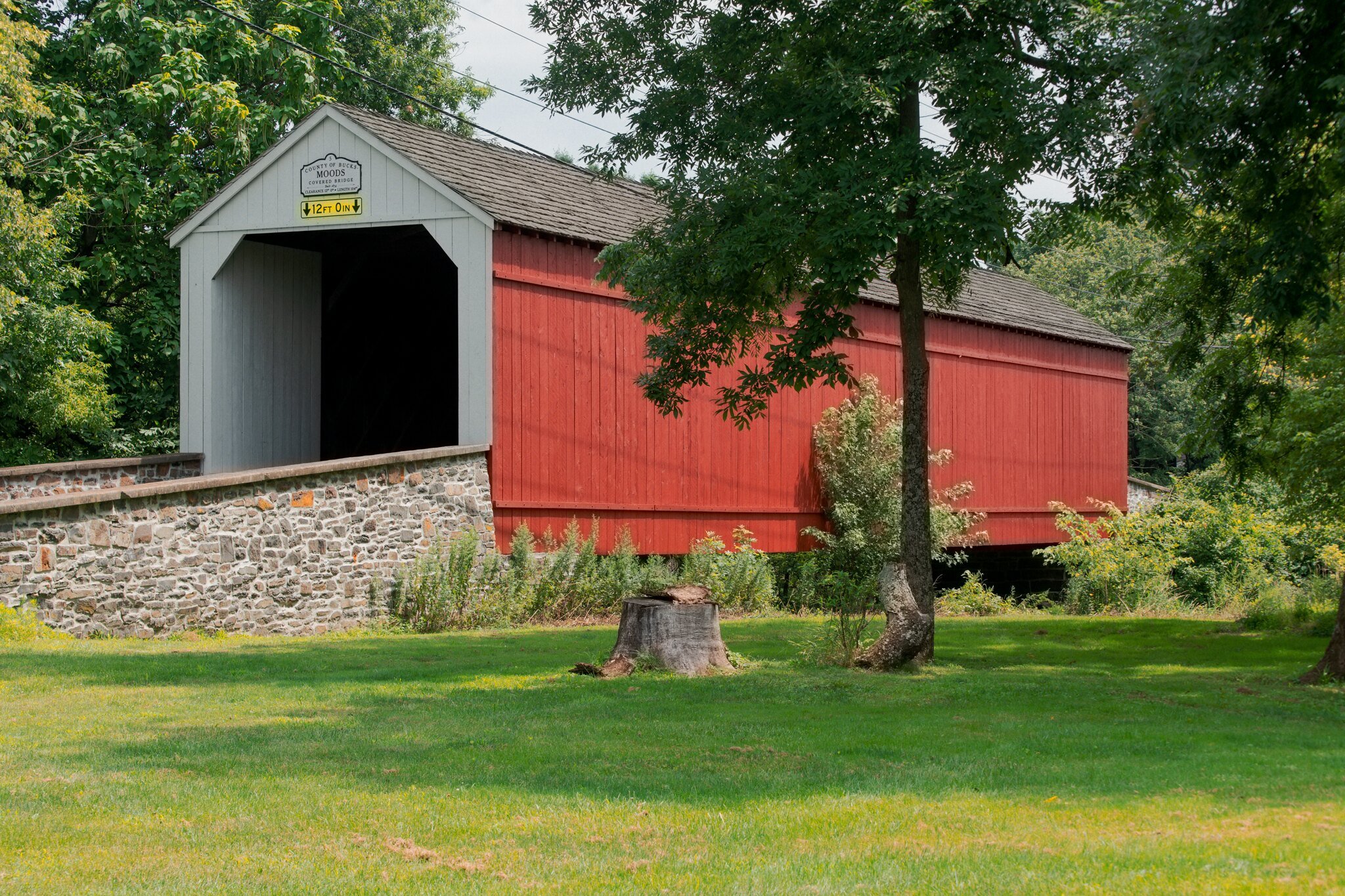  Moods Covered Bridge in East Rockhill Township in Bucks County, PA.  Built in 1874 and rebuilt in 2008 after arson destroyed the bridge in 2004. 