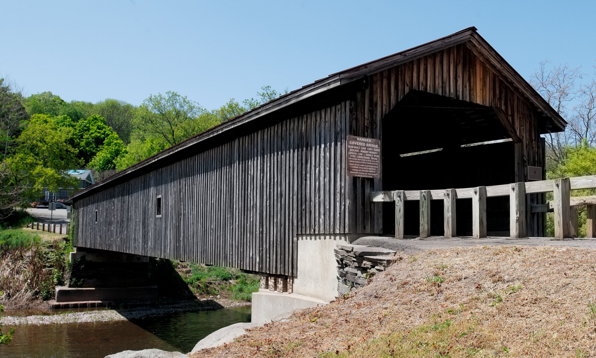  Hamden Covered Bridge in Hamden in Delaware County, NY.  Built in 1859. 