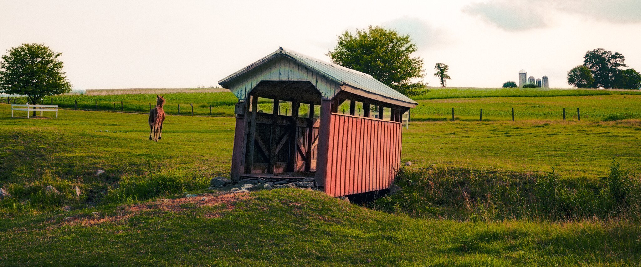  David Lapp Farm Covered Bridge, Caemarvon Township, Lancaster County, PA.  Built in 2003. 