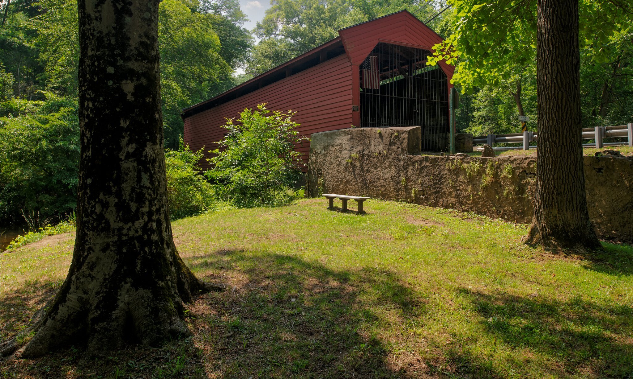 Bartram's Covered Bridge in Newtown Square, Chester County, PA.  Built in 1860.   