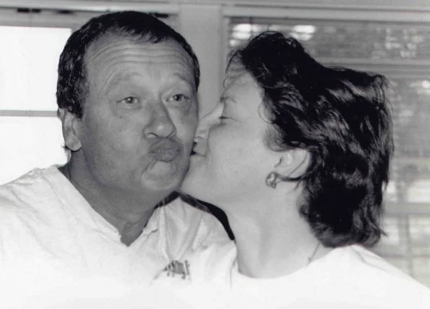 my Mother and Father posing for the greatest photo I ever took... back in my film and art school days. 