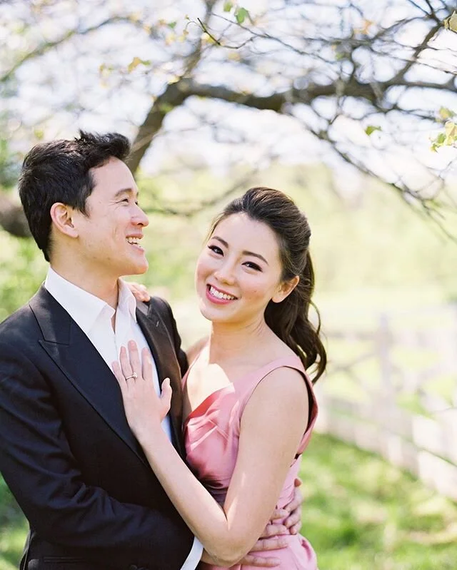 Monochromatic makeup + a chic pony + springtime in Tennessee. This was such a beautiful engagement shoot with @nataliewatson @blackberryfarm last year. 🌿I can&rsquo;t wait to be back out there with my clients + all of the incredible creatives I have