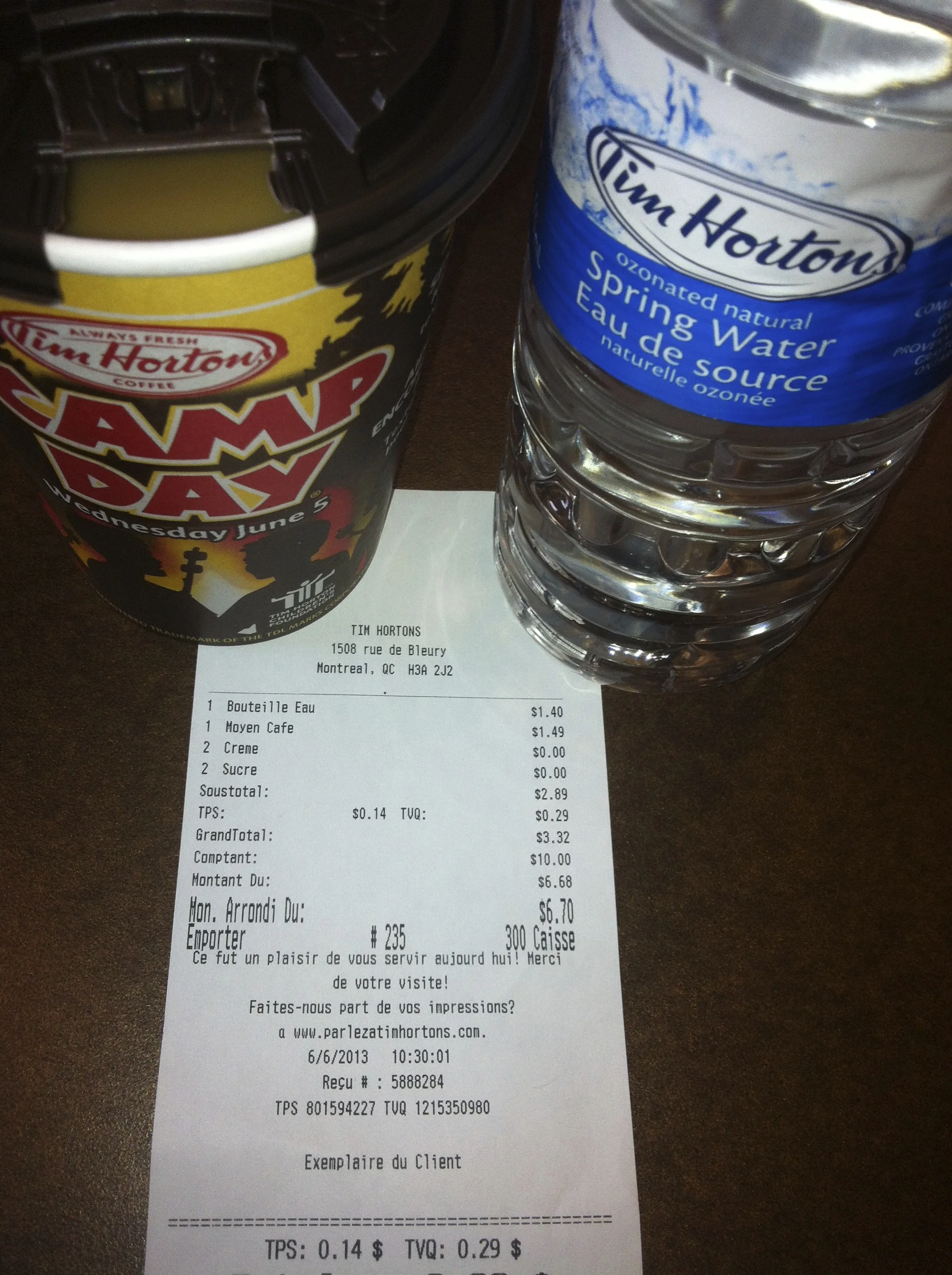 A bottle of water costs about 0.33$ in Qatar. In Canada it costs as much as a coffee ($1.40 + tax). You'd never think Canada is listed 3rd on the world's renewable fresh water reserves list.