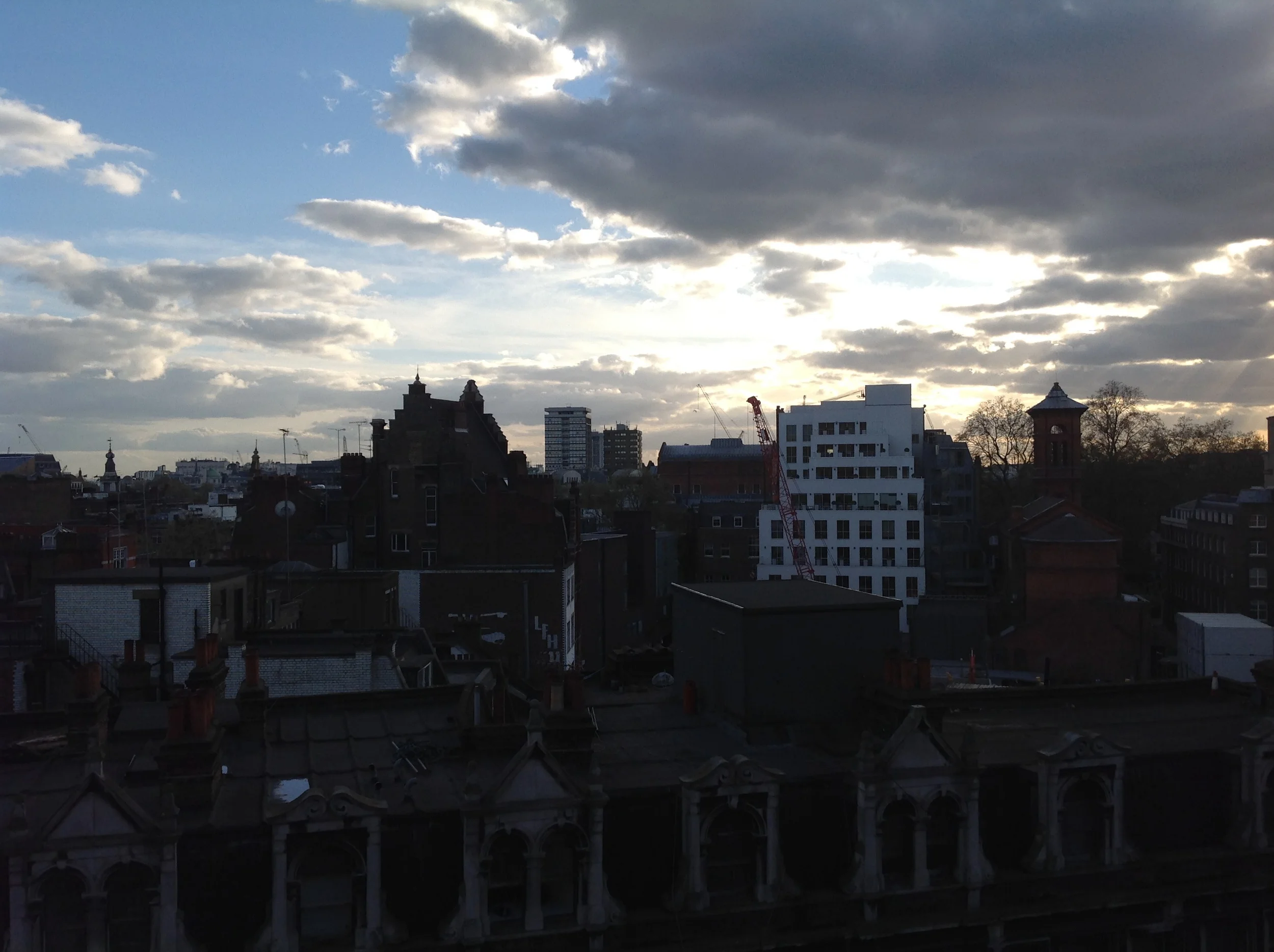 View from our flat in the evening. 