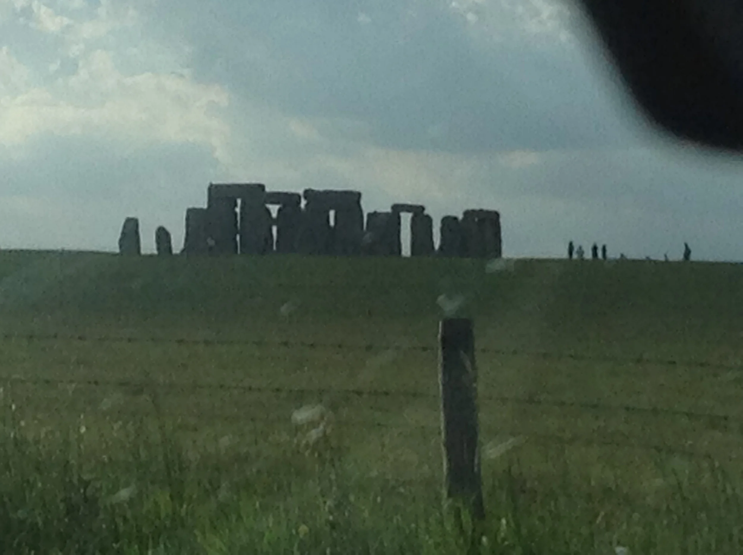 Stonehenge ... not a great picture; taken with the i-pad as we were stuck in a traffic jam ....