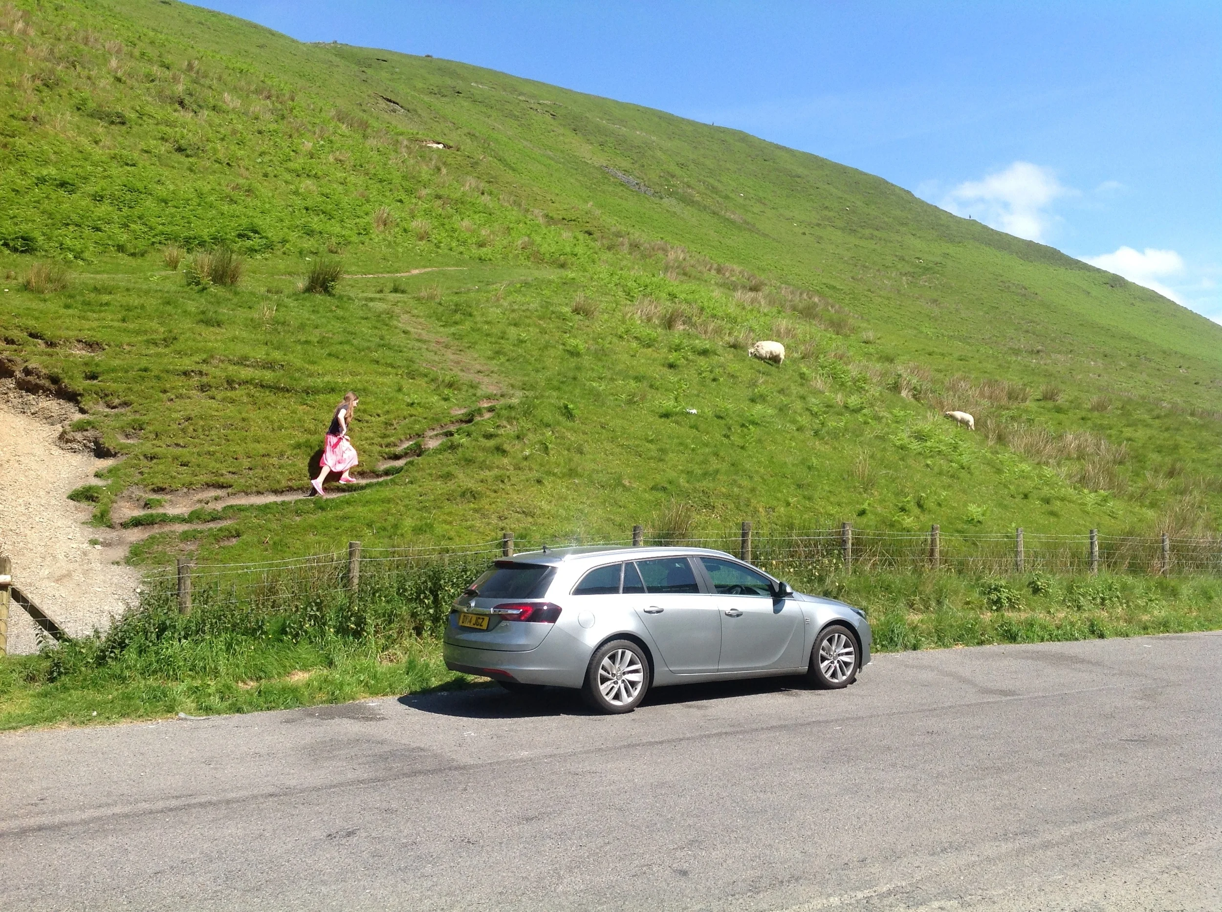 ¨Pitstop ... Kiddo on her way up the hill to mingle with the sheep...