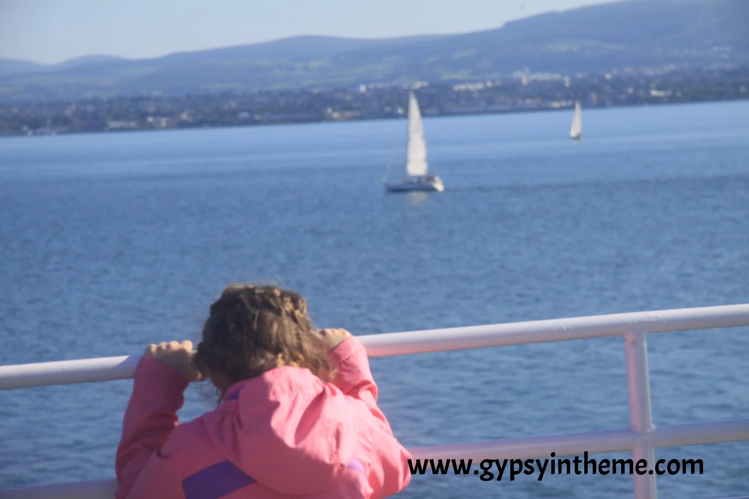 Early glimpses of the Emerald Isle from the ferry ...