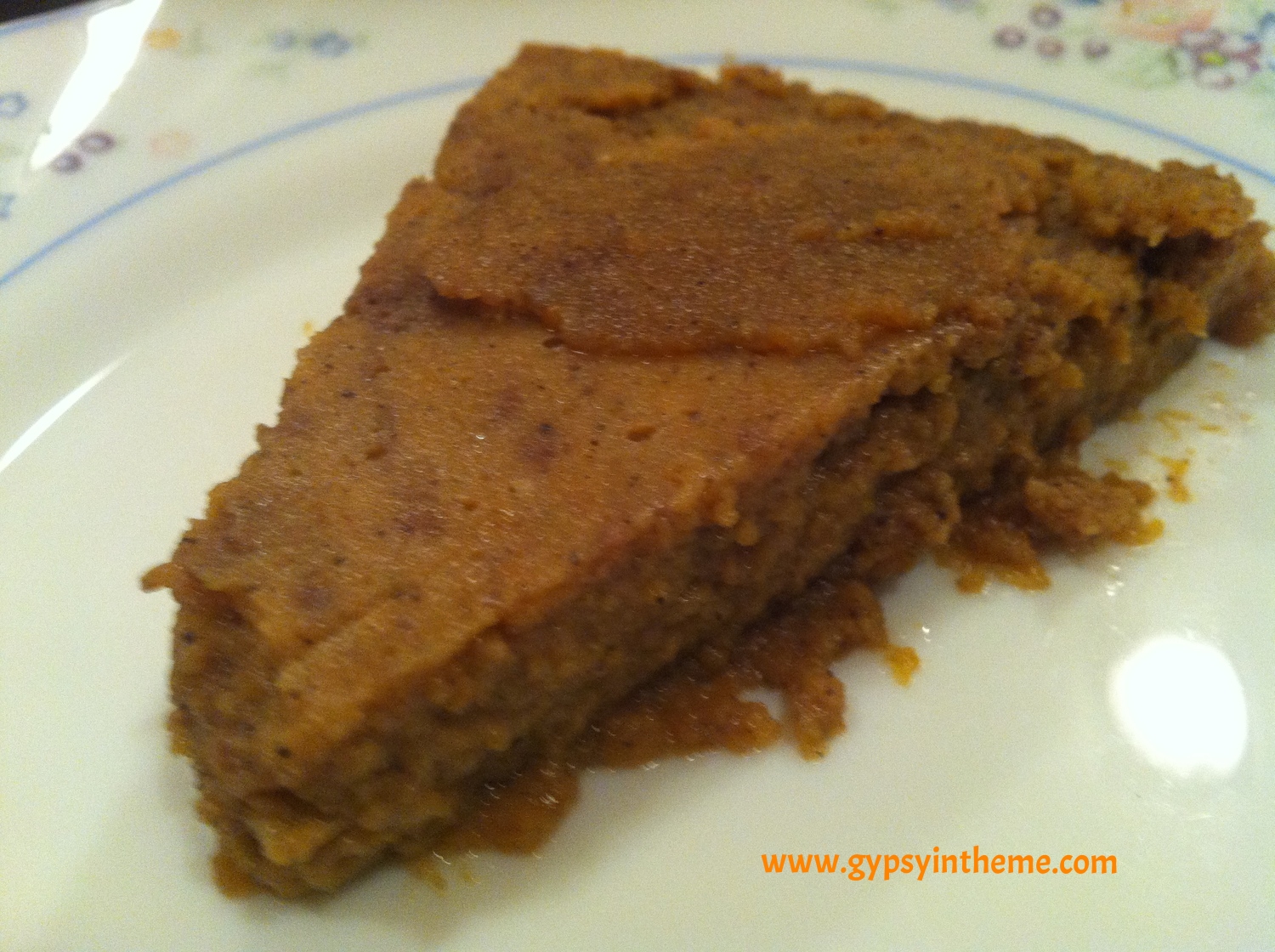 Crustless pumpkin pie ... not bad at all ...