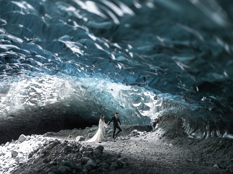 Ice Cave Elopement in Iceland