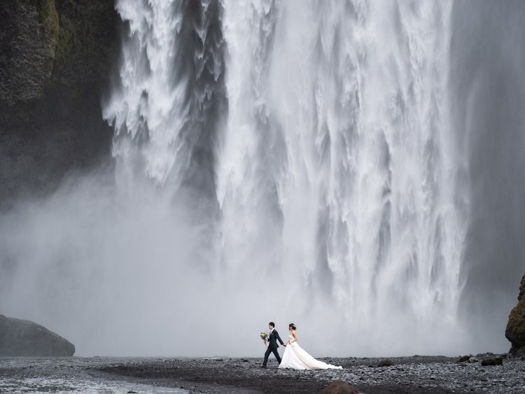 Skogafoss Iceland Elopement