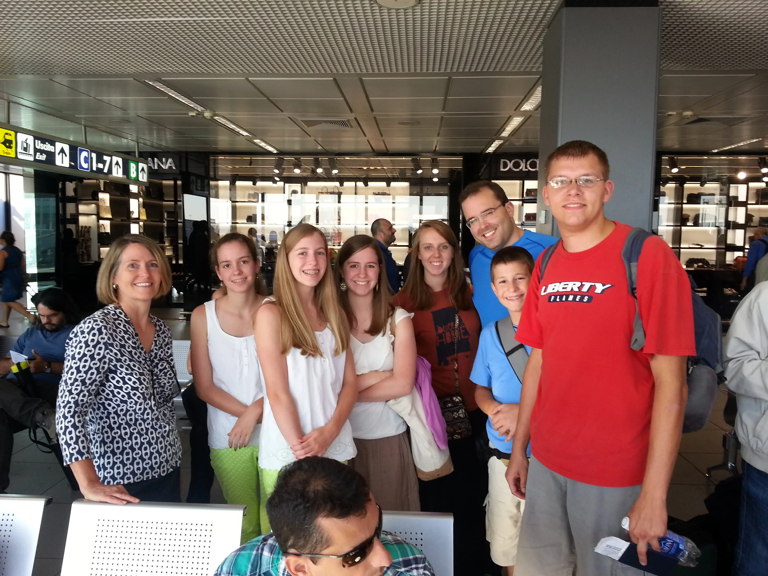 Our team waiting in Rome to depart to Athens