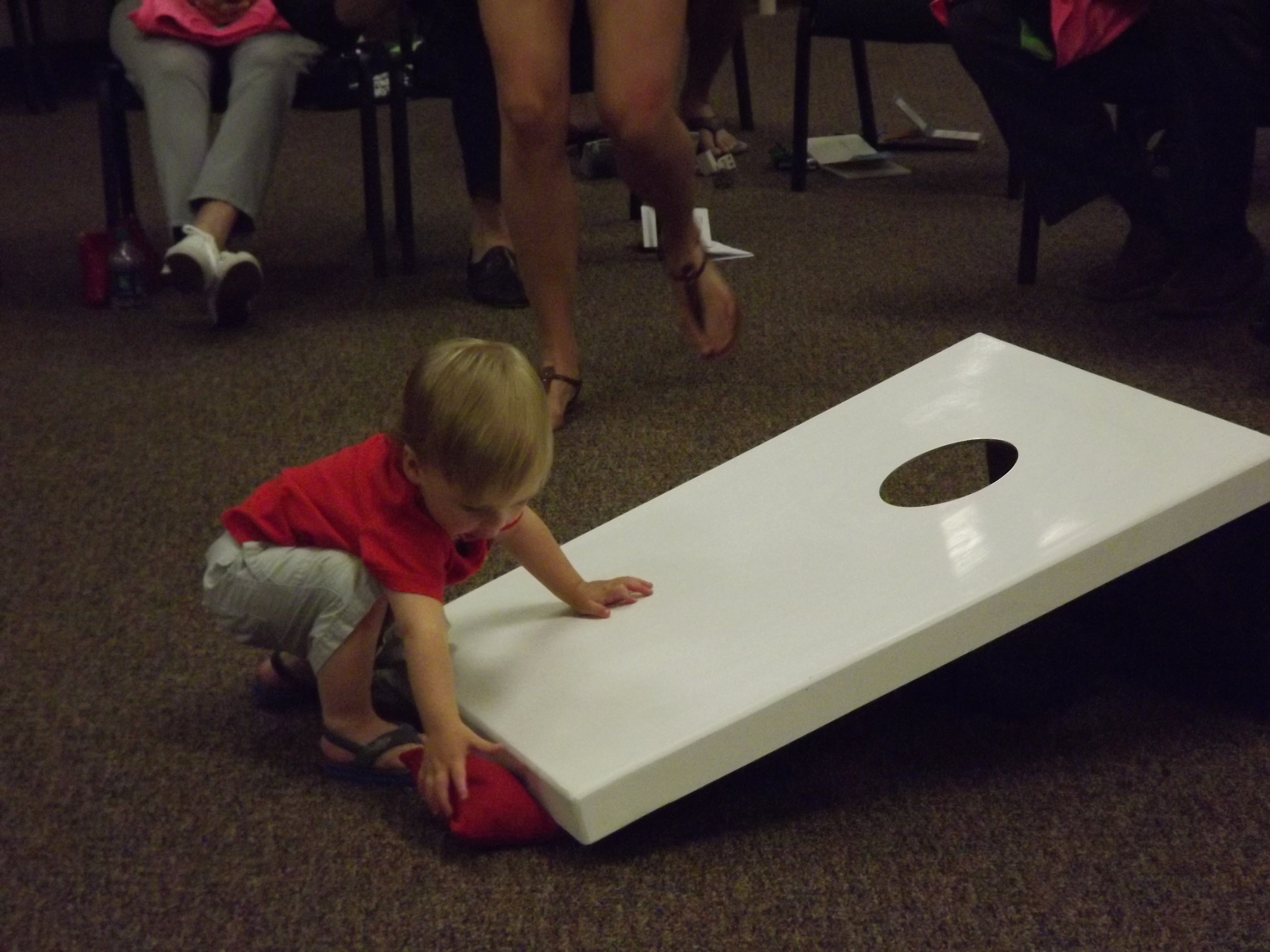 The youngest team member, 14 months, practicing for the festivals.