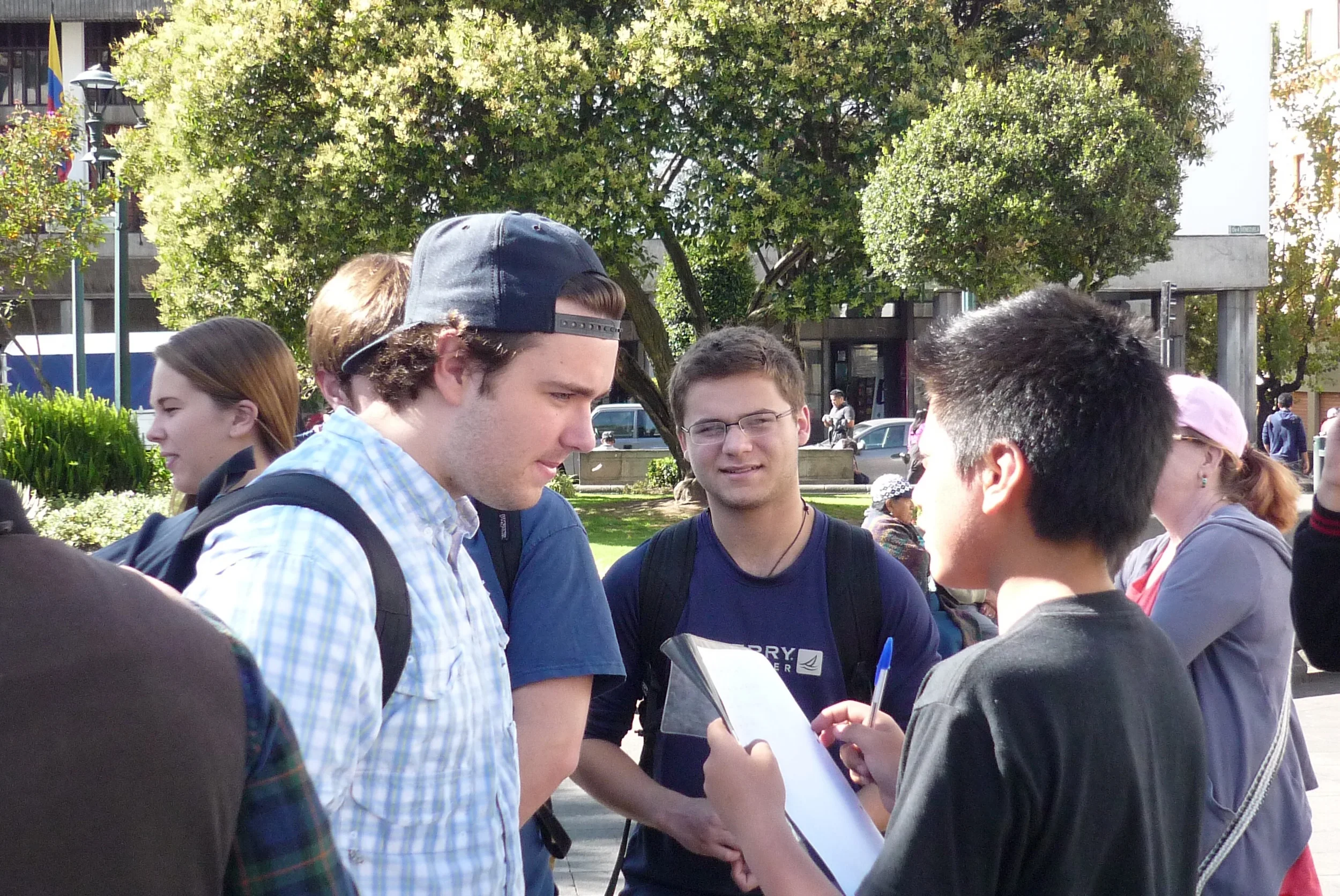 Cole being interviewed