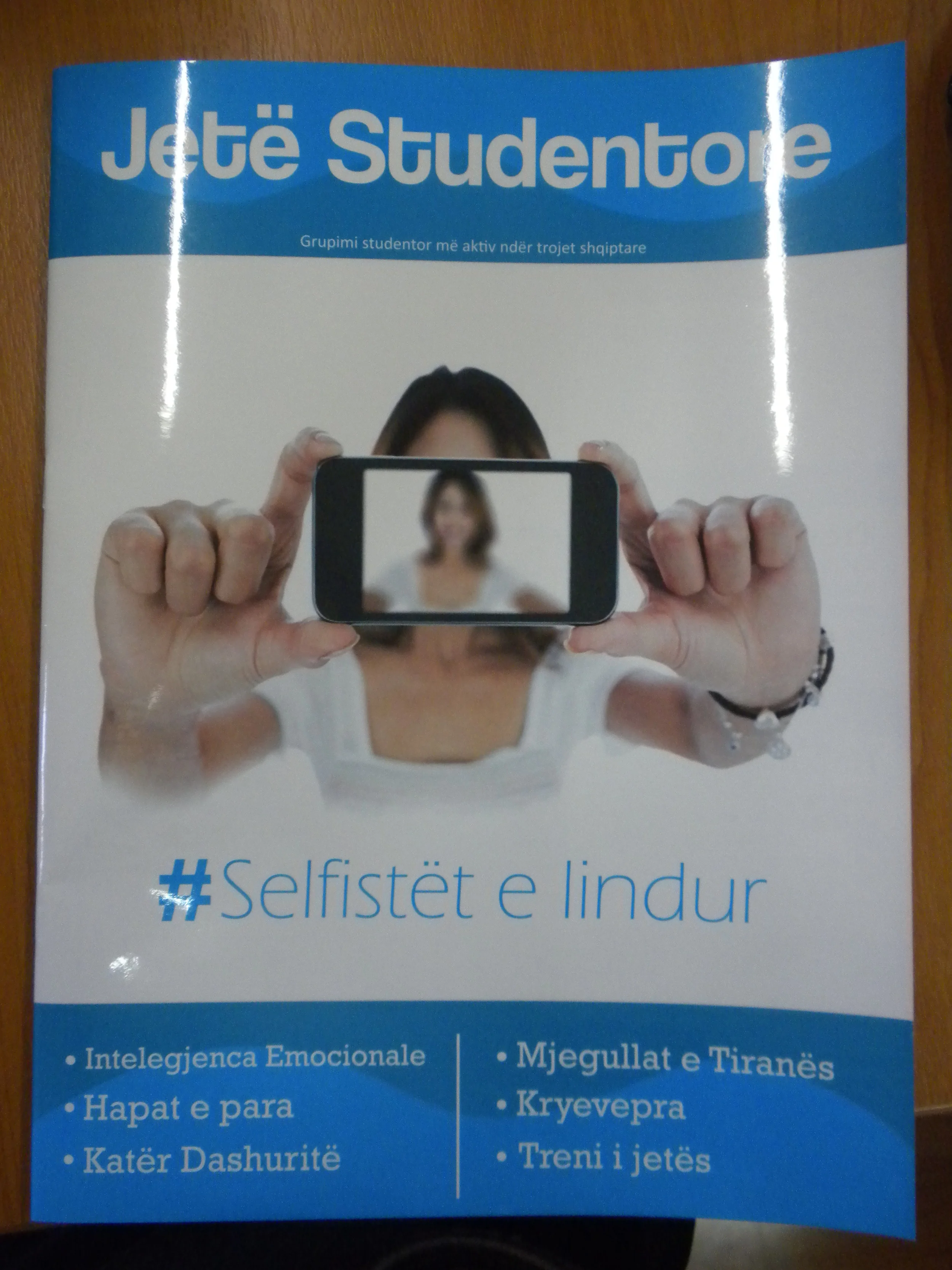 The magazine that will be distributed to students on all of the university campuses in Albania