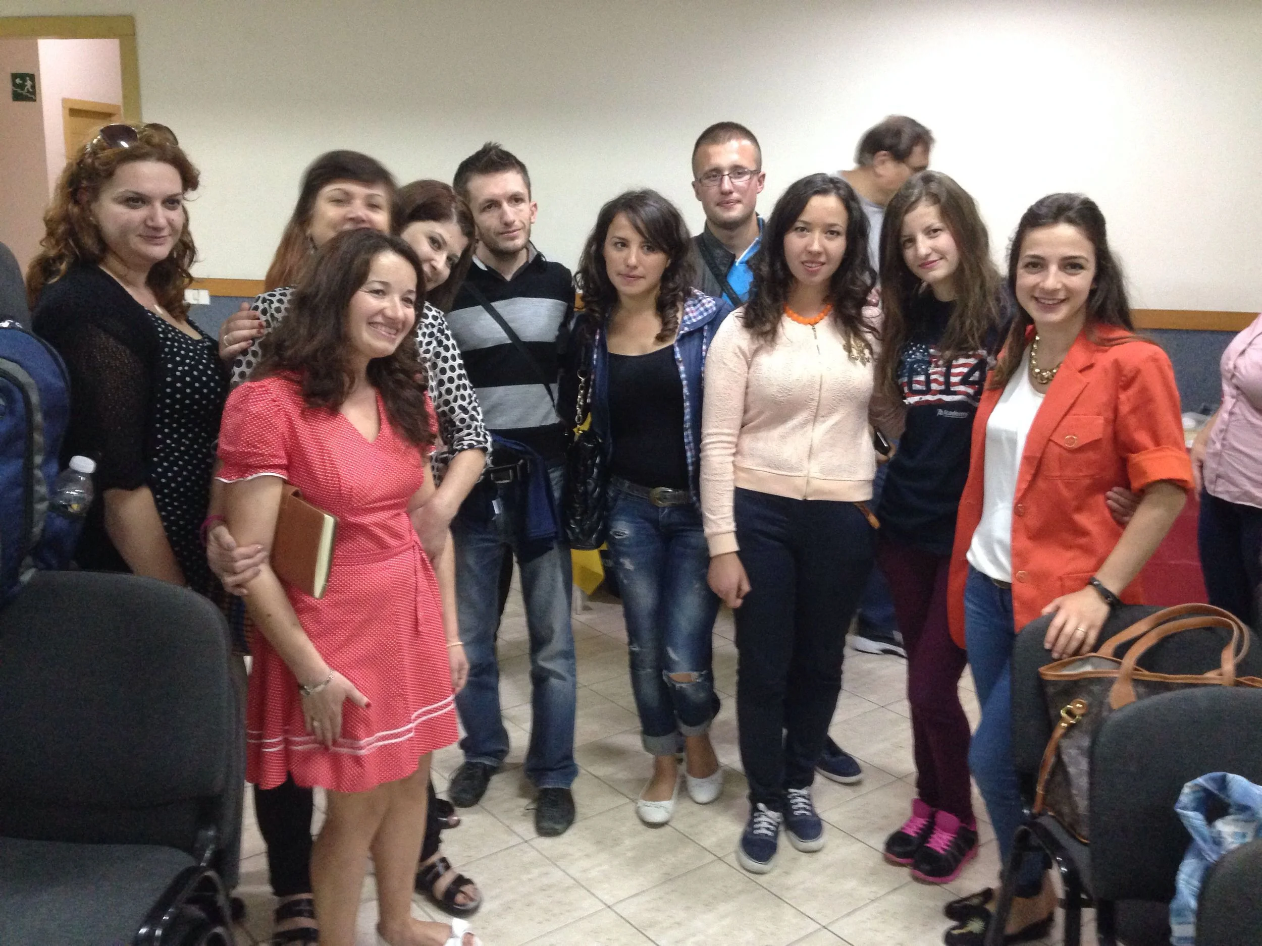 Students and staff having a good time with Zoya