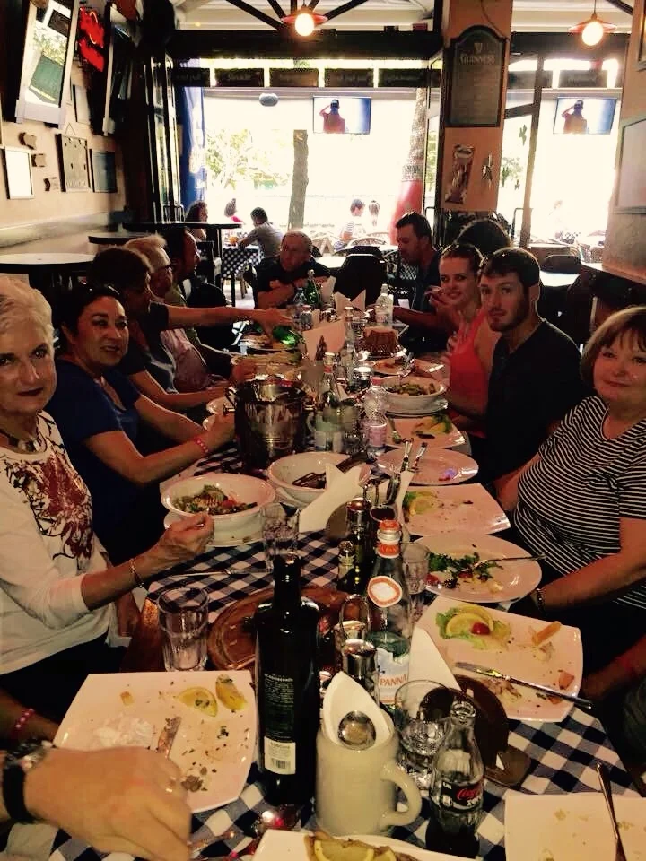 The whole team having lunch at Meduza.