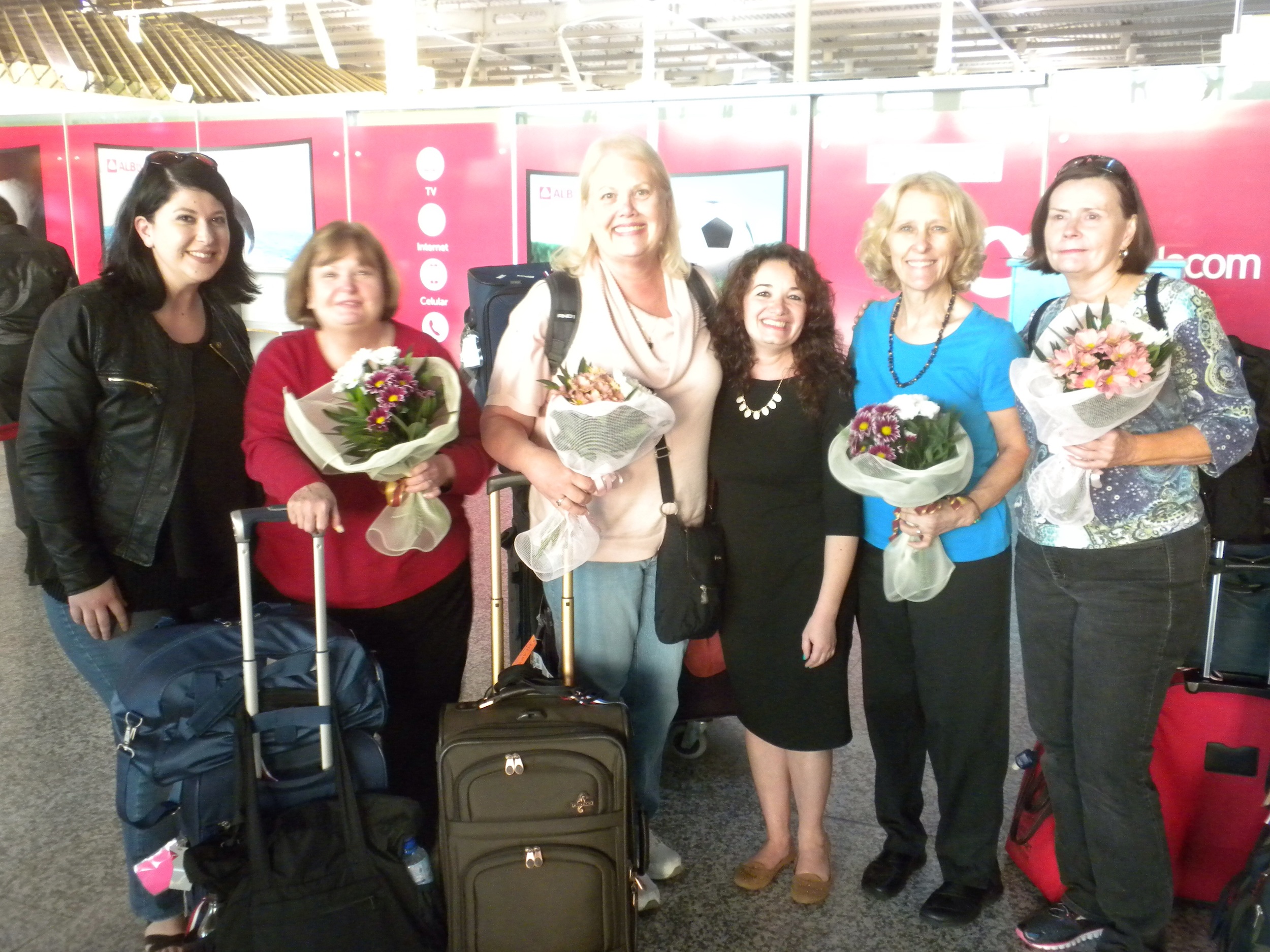 Savana, Sherry, Karen, Frida, Pam, and Judy with our beautiful bouquets