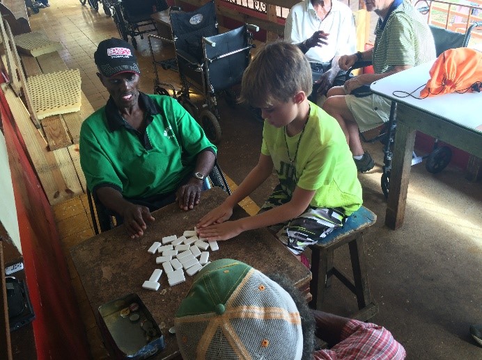 Dominos and a lot of smiles at the Infirmary