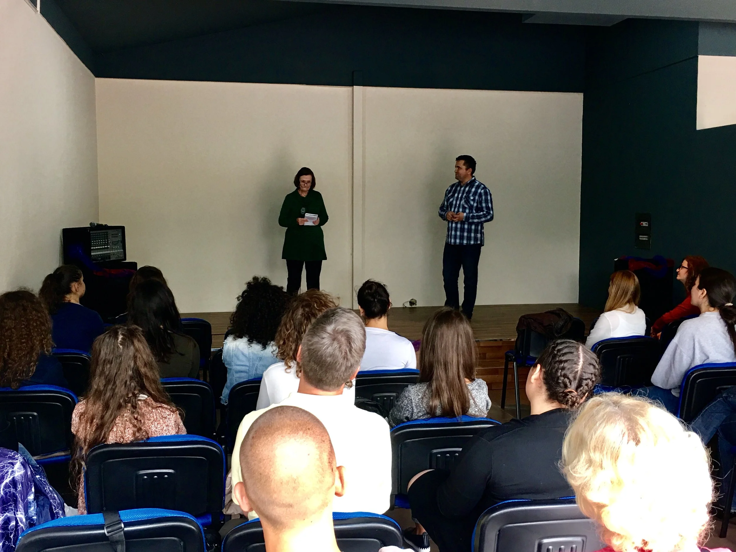 Judy was able to speak to all of the medical students who were present while Oellumb translated.