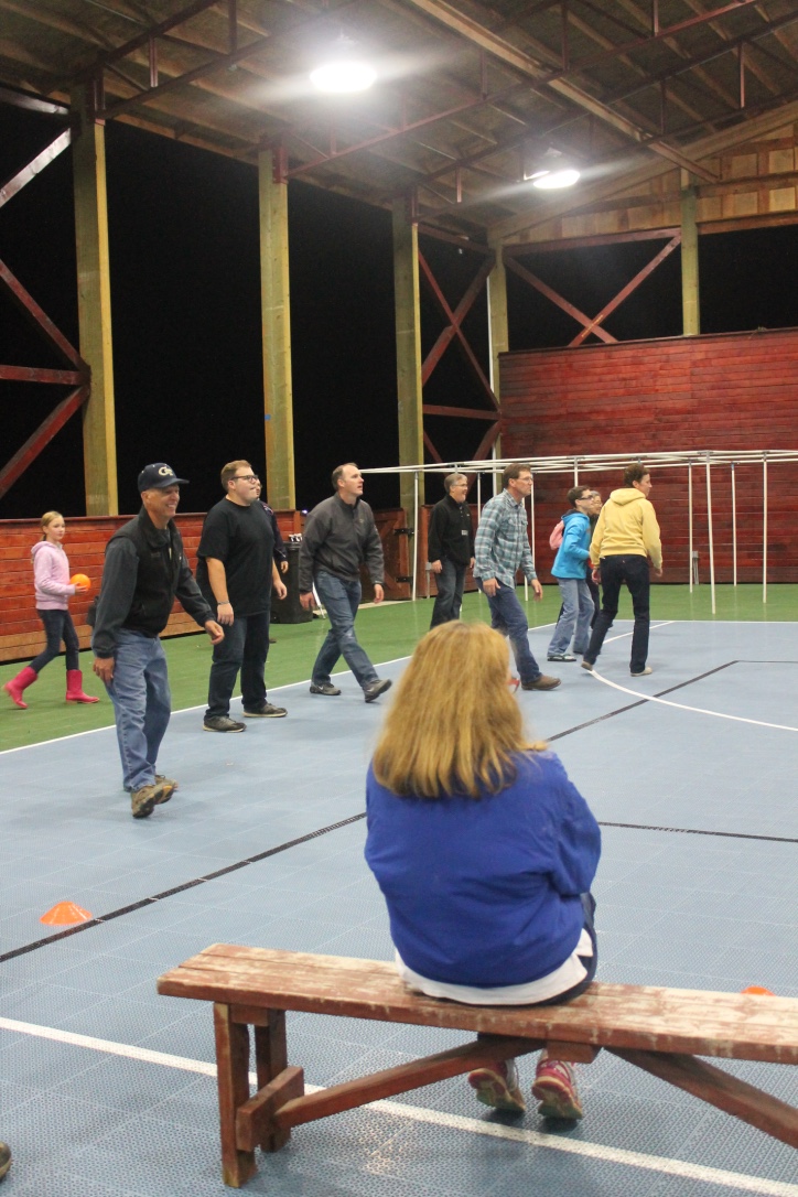 The Johnson Ferry Team getting competitive in a fierce game of dodgeball! (...Although, I am pretty sure the Ranch kids beat us! They were really good!!!)