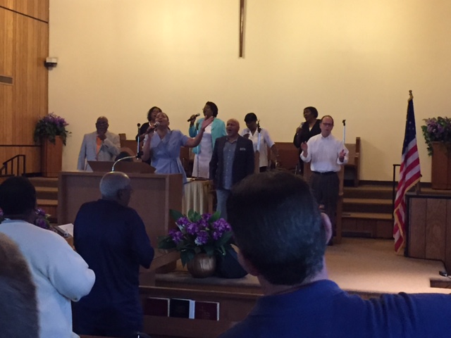 Worship as Pastor Larry allows our own Hank Booth to provide the sermon !