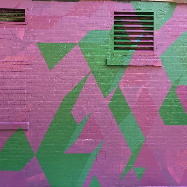 #mural #isometric #geometricart #muralonmott #thebeautywishlist #spacenk #spacenkusa #soho #nyc #streetart