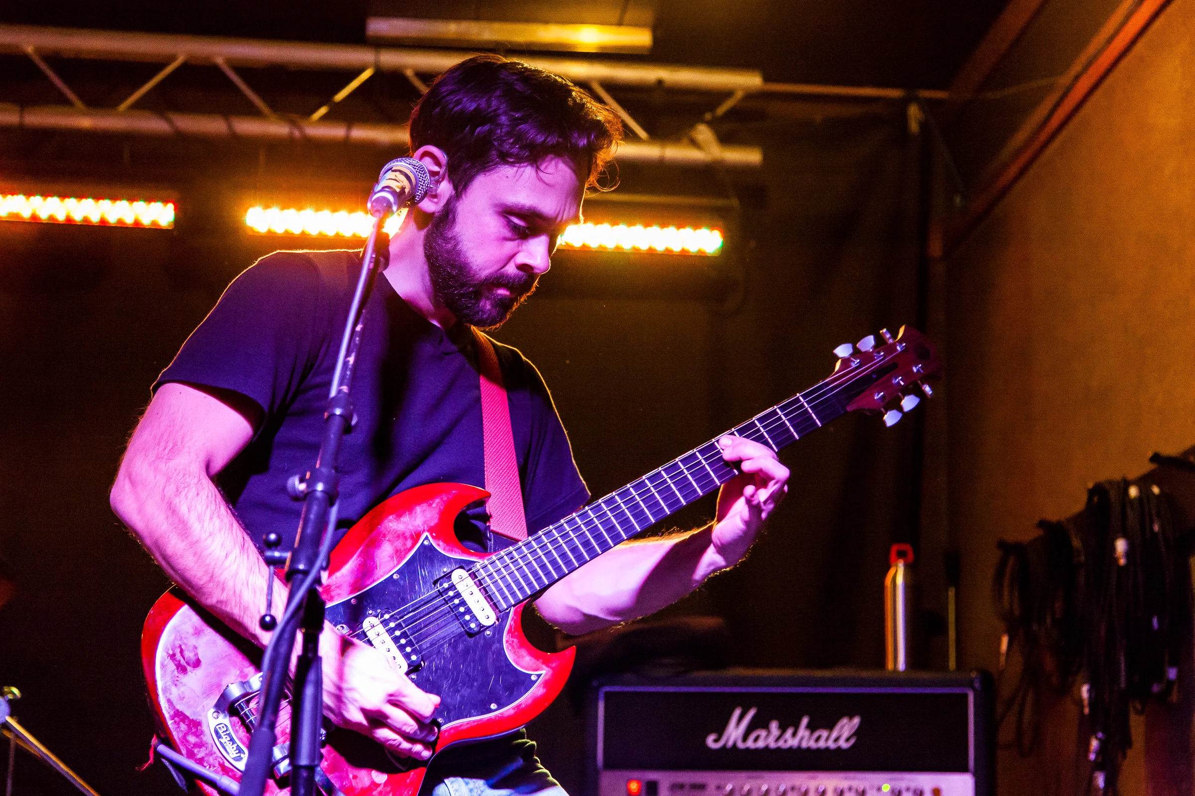David (the Beaver) Guillas of Propagandhi, performing at the Windsor Hotel in Winnipeg, Manitoba.