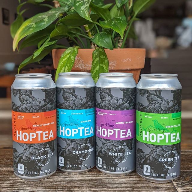 Hoptea is now in the cold case!! Refreshing sparkling tea each infused with different varieties of hops. @drinkhoptea #cafevolan #onlyonbangs