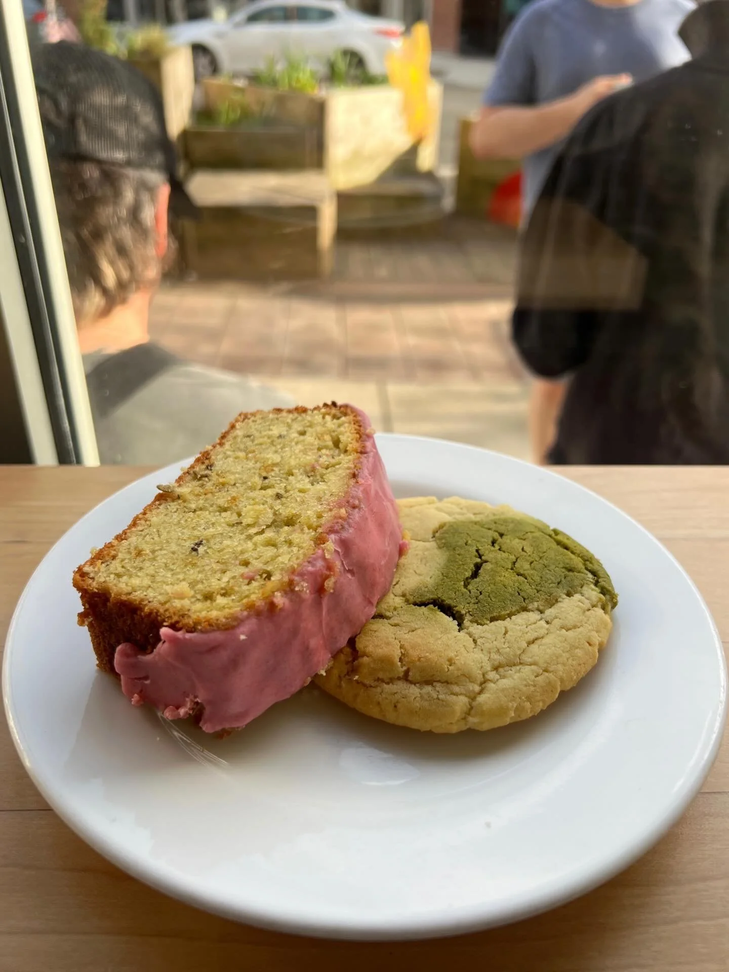Lemon lavender loaf and matcha sugar cookies in the case today. Perfect fit for this beautiful weather. #cafevolan