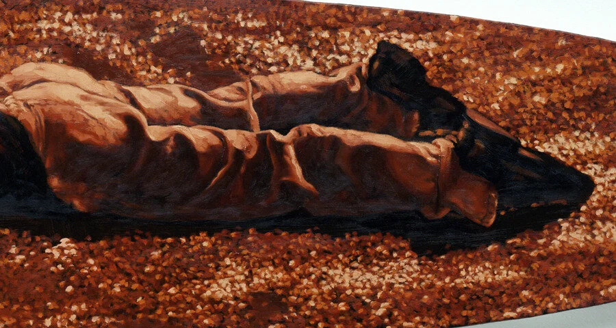 detail: 8th Circle - 2006, oil on canvas, 20" x 96"