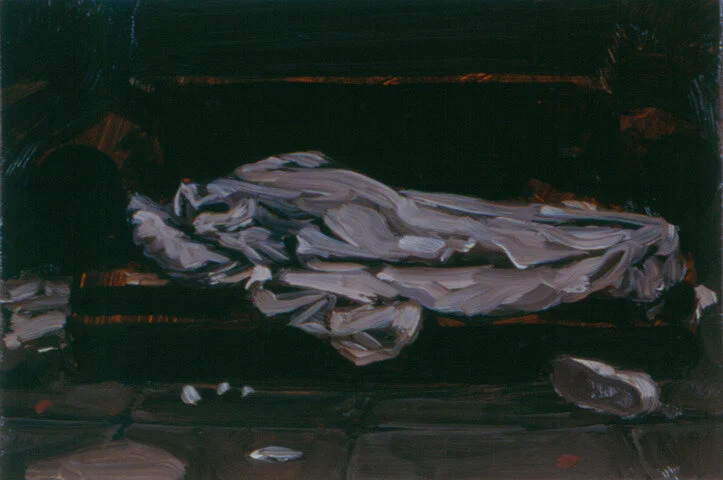 Study: Sofa Bed in Chinatown - 2006, oil on panel, 5.5" x 8.25"