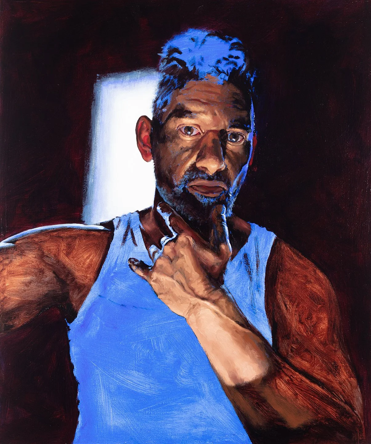 Self-Portrait - 2025, oil on canvas, 24.25" x 20.25" 
