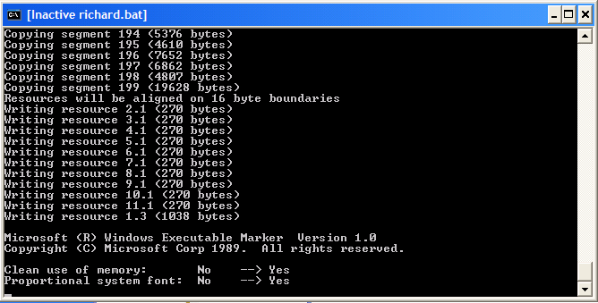 Compiling Word for Windows v1.1a — richard lewis
