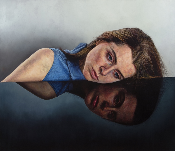 Mirror Stage, Oil on Linen Size, 120x140 cm, 2016